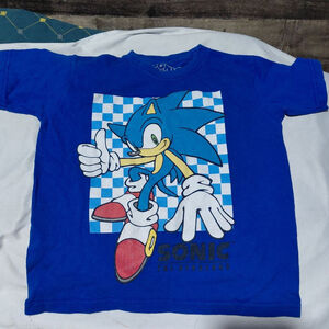 Kids Sonic T-Shirt Blue/White Size 5/6